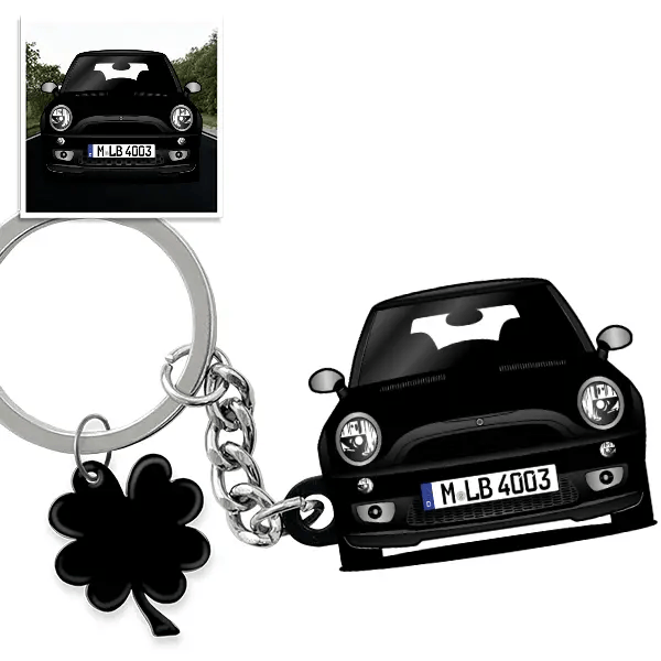 John Cooper Works GP Schlüsselanhänger in Form deines Autos u. Kennzeichen