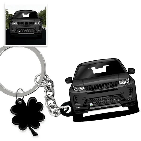 Discovery Sport Schlüsselanhänger in Form deines Autos u. Kennzeichen