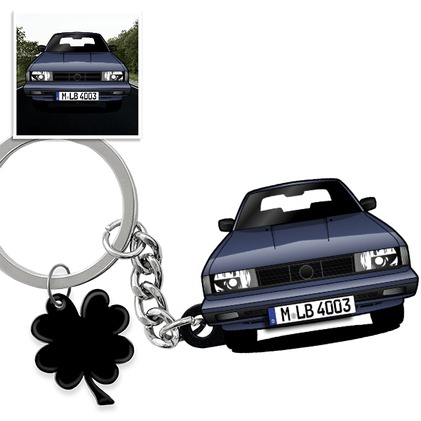 Sunny Schlüsselanhänger in Form deines Autos u. Kennzeichen