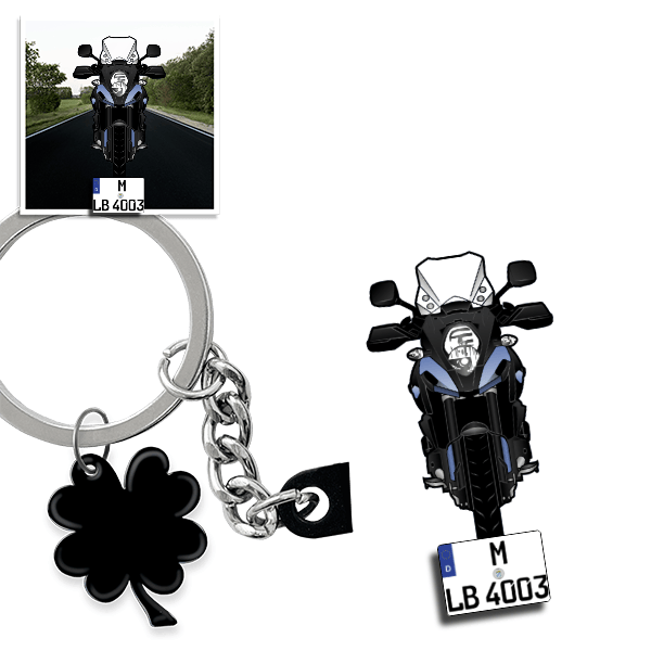 V-Storm 1000 Schlüsselanhänger in Form deines Autos u. Kennzeichen