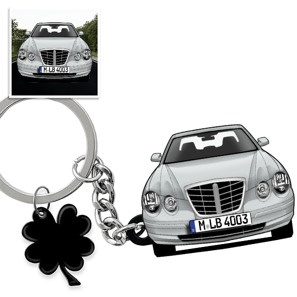 Opirus Schlüsselanhänger in Form deines Autos u. Kennzeichen
