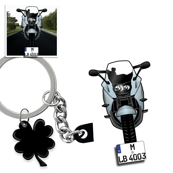 F 800 GT Schlüsselanhänger in Form deines Autos u. Kennzeichen