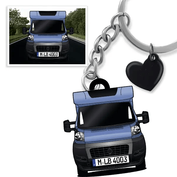 Ducato Pilote Schlüsselanhänger in Form deines Autos u. Kennzeichen