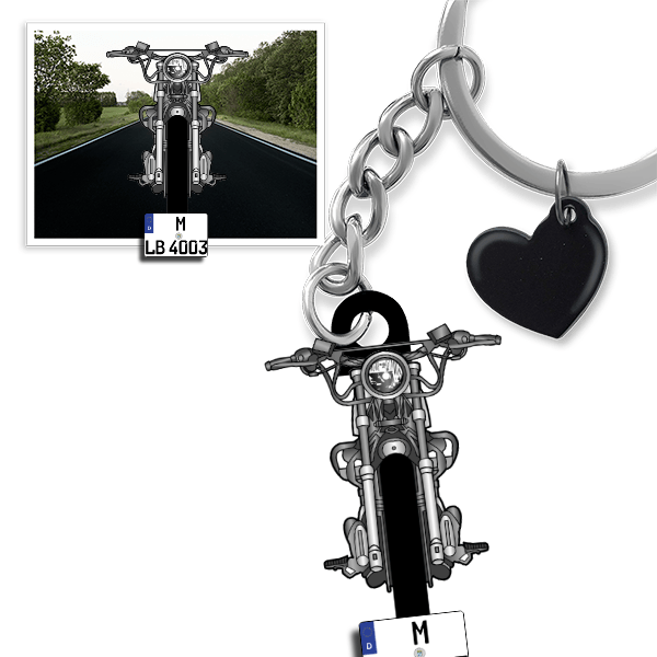 XV1100 Schlüsselanhänger in Form deines Autos u. Kennzeichen