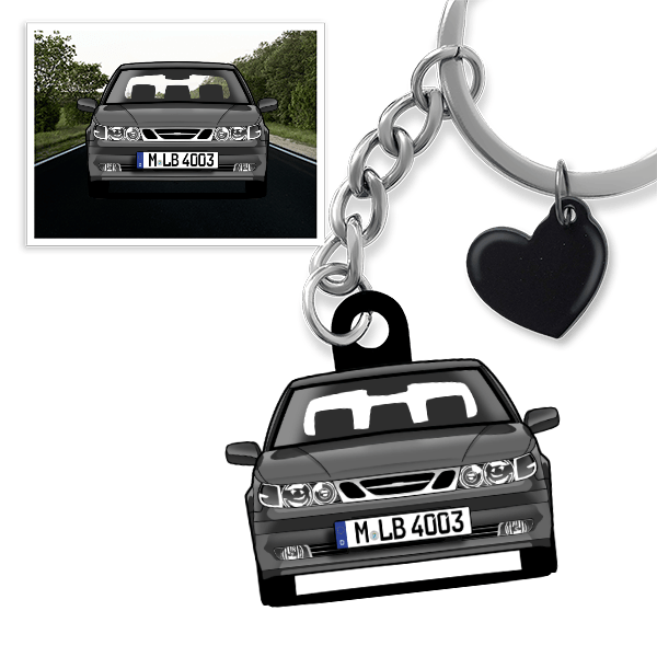 9-5 Schlüsselanhänger in Form deines Autos u. Kennzeichen
