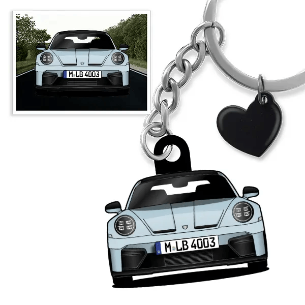 911 992.2 GT3 RS Schlüsselanhänger in Form deines Autos u. Kennzeichen