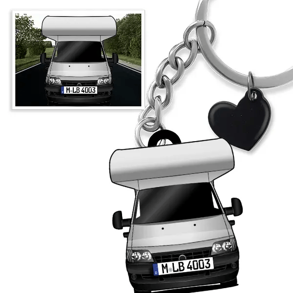 Roller Team Schlüsselanhänger in Form deines Autos u. Kennzeichen