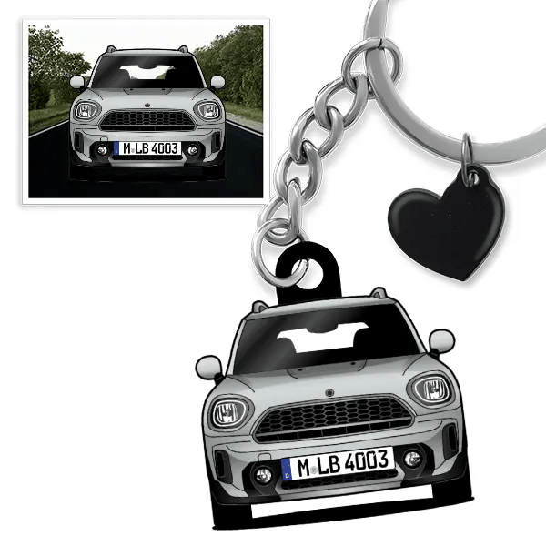 Countryman Cooper S Schlüsselanhänger in Form deines Autos u. Kennzeichen