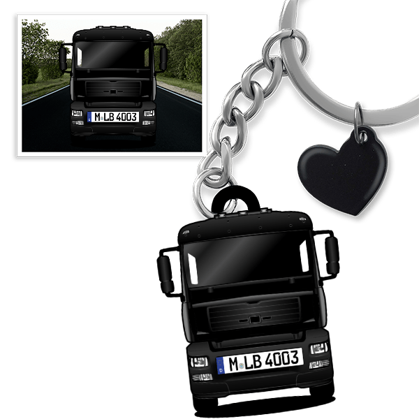 TGA 18.130 Schlüsselanhänger in Form deines Autos u. Kennzeichen