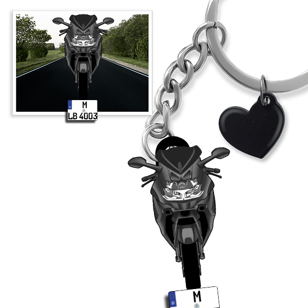 K 1300 S Schlüsselanhänger in Form deines Autos u. Kennzeichen