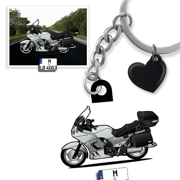 GTR 1000 Schlüsselanhänger in Form deines Autos u. Kennzeichen