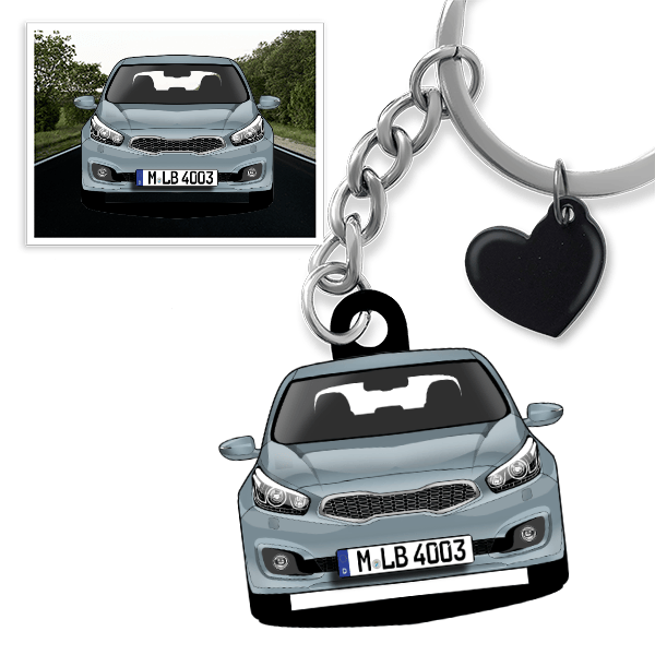 Ceed Caravan Schlüsselanhänger in Form deines Autos u. Kennzeichen