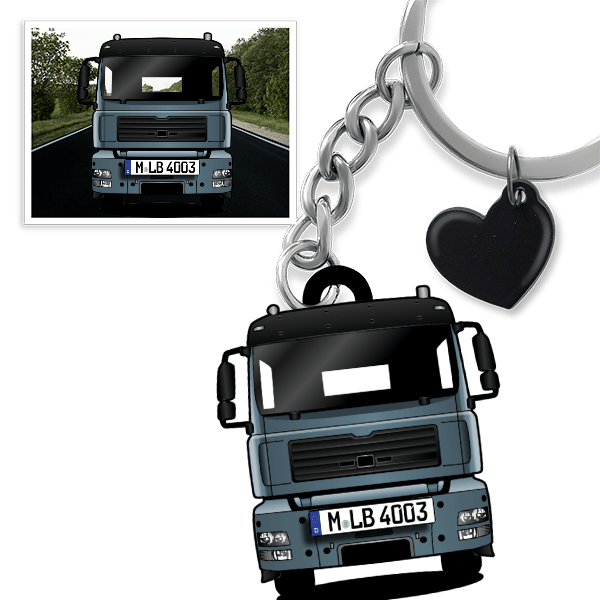 TGA 33.430 Schlüsselanhänger in Form deines Autos u. Kennzeichen