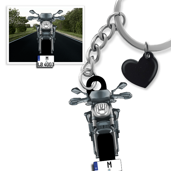 MT-07 Schlüsselanhänger in Form deines Autos u. Kennzeichen