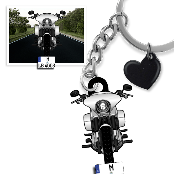 Sport Glide Schlüsselanhänger in Form deines Autos u. Kennzeichen