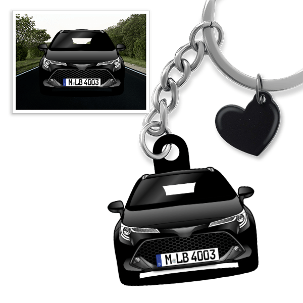 Corolla Touring Sports Schlüsselanhänger in Form deines Autos u. Kennzeichen