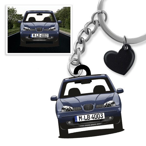 Arosa Schlüsselanhänger in Form deines Autos u. Kennzeichen