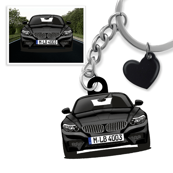 Z4 Schlüsselanhänger in Form deines Autos u. Kennzeichen