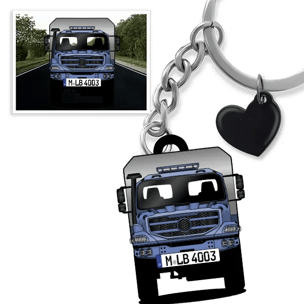 Zetros Schlüsselanhänger in Form deines Autos u. Kennzeichen