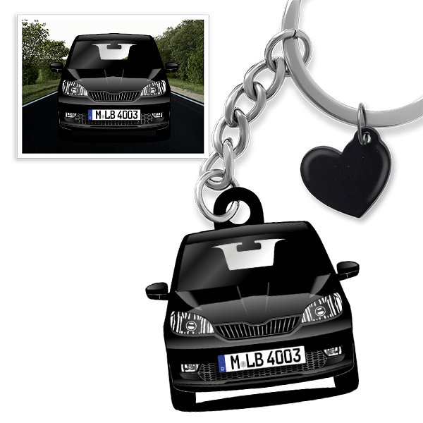 Citigo Schlüsselanhänger in Form deines Autos u. Kennzeichen