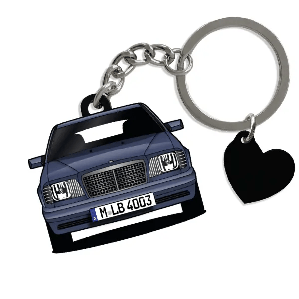 E-Klasse Coupe Schlüsselanhänger in Form deines Autos u. Kennzeichen