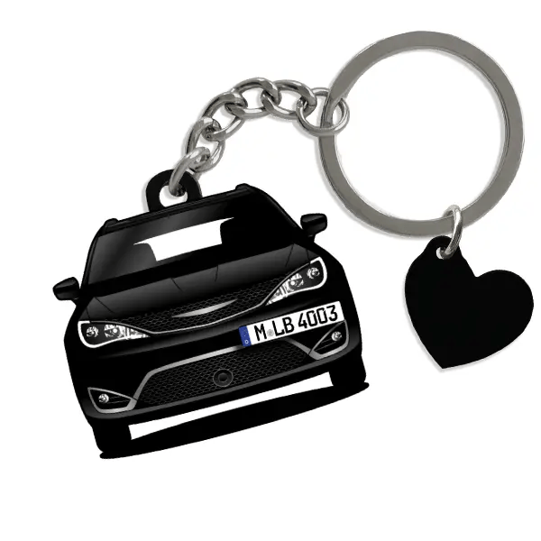 Voyager Schlüsselanhänger in Form deines Autos u. Kennzeichen