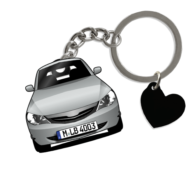 Impreza (5-Türer) Schlüsselanhänger in Form deines Autos u. Kennzeichen