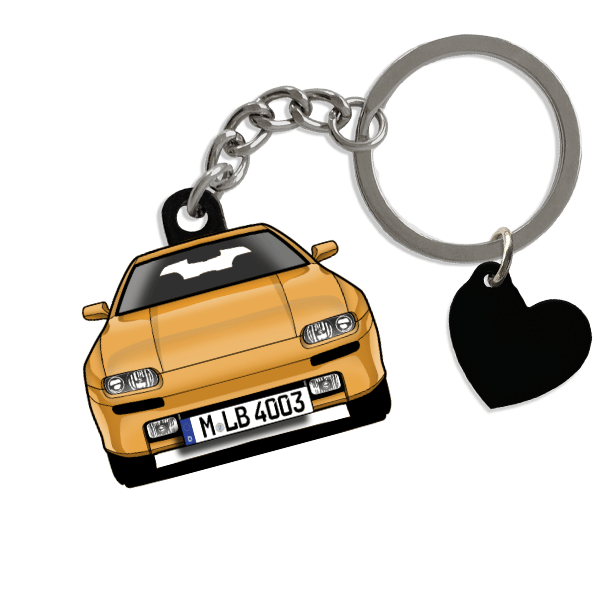 323F Schlüsselanhänger in Form deines Autos u. Kennzeichen