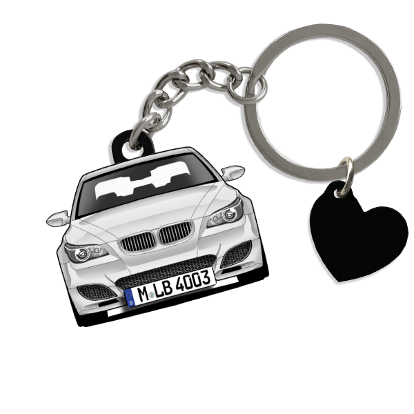 M5 Touring Schlüsselanhänger in Form deines Autos u. Kennzeichen