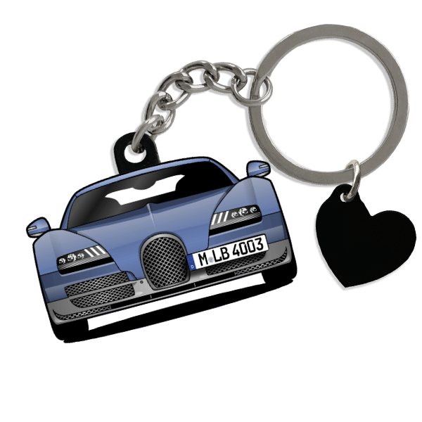 Veyron 16.4 Super Sport Schlüsselanhänger in Form deines Autos u. Kennzeichen