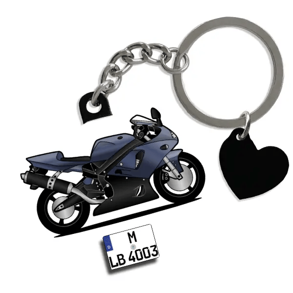 YZF-R7 Schlüsselanhänger in Form deines Autos u. Kennzeichen