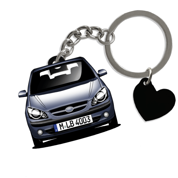 Getz Schlüsselanhänger in Form deines Autos u. Kennzeichen