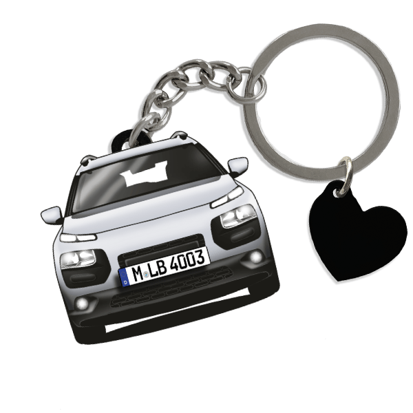 C4 Cactus Schlüsselanhänger in Form deines Autos u. Kennzeichen