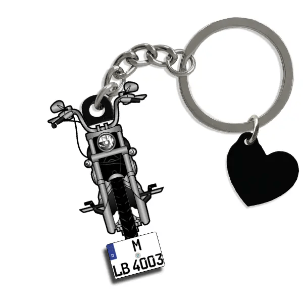 FXSTC Softail Custom Schlüsselanhänger in Form deines Autos u. Kennzeichen