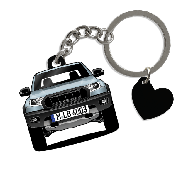 Ranger Double Cab Schlüsselanhänger in Form deines Autos u. Kennzeichen