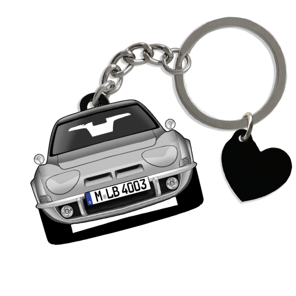 GT Coupe Schlüsselanhänger in Form deines Autos u. Kennzeichen