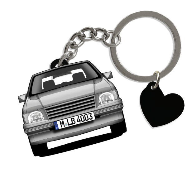 Corsa (3-Türer) Schlüsselanhänger in Form deines Autos u. Kennzeichen