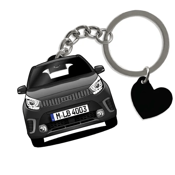 Picanto Schlüsselanhänger in Form deines Autos u. Kennzeichen