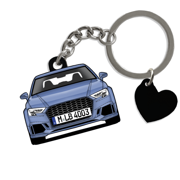 RS3 Limousine Schlüsselanhänger in Form deines Autos u. Kennzeichen