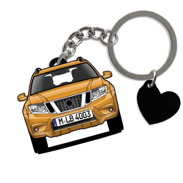 Terrano Schlüsselanhänger in Form deines Autos u. Kennzeichen