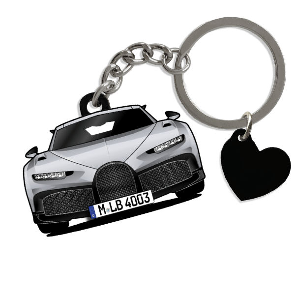Chiron Pur Sport Schlüsselanhänger in Form deines Autos u. Kennzeichen