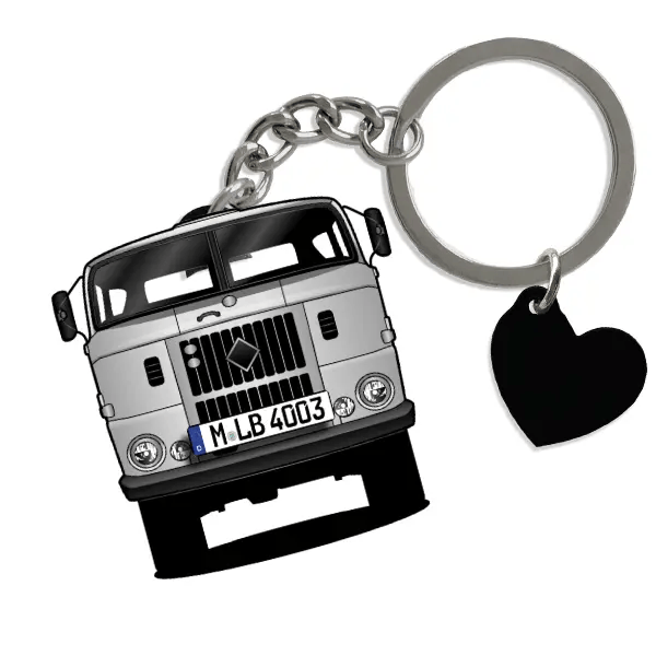 W50 Schlüsselanhänger in Form deines Autos u. Kennzeichen