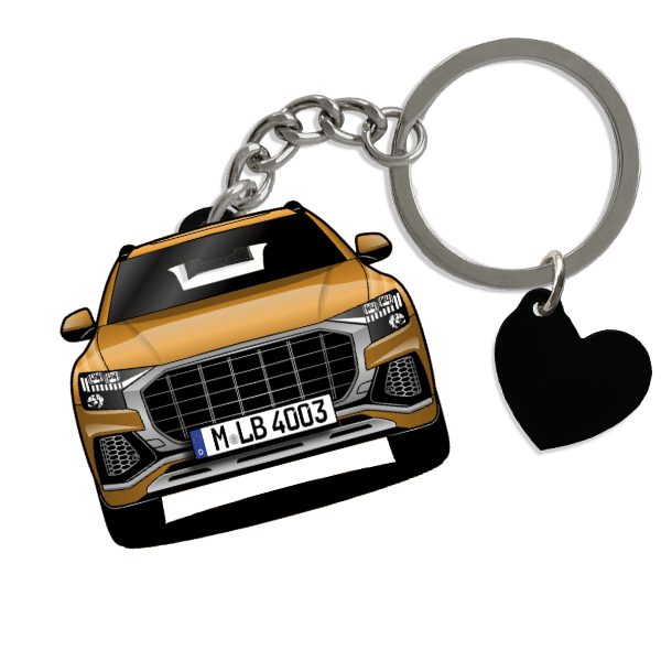 SQ8 Schlüsselanhänger in Form deines Autos u. Kennzeichen