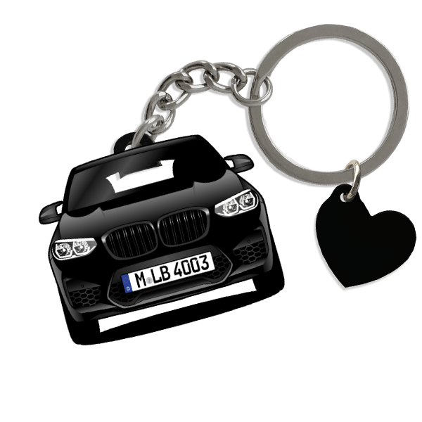 X4 M Schlüsselanhänger in Form deines Autos u. Kennzeichen