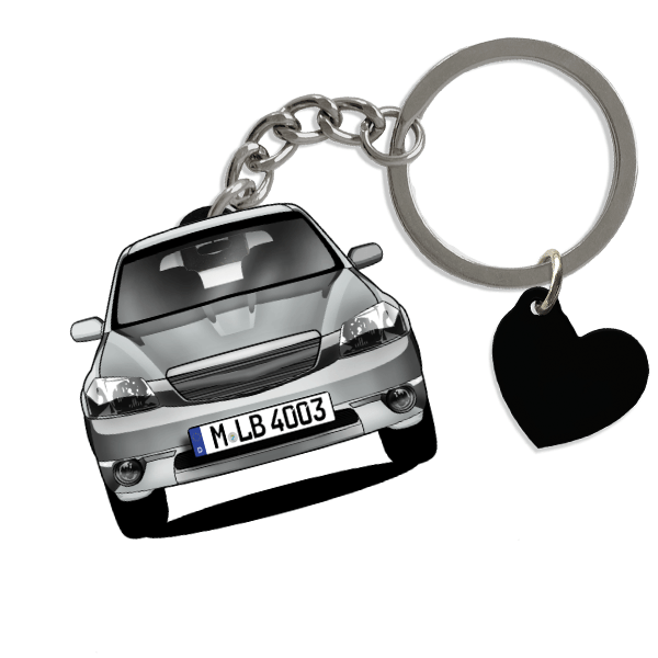 Tribute Schlüsselanhänger in Form deines Autos u. Kennzeichen