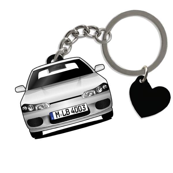 Silvia Schlüsselanhänger in Form deines Autos u. Kennzeichen