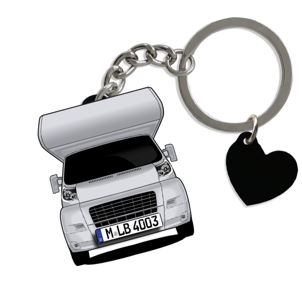 Sunliving Lido Schlüsselanhänger in Form deines Autos u. Kennzeichen