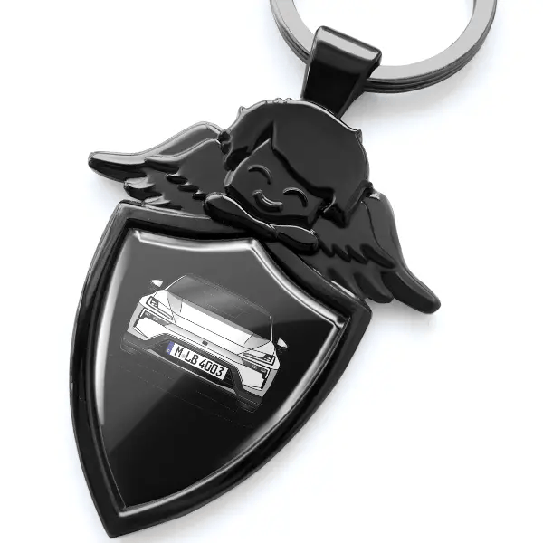 4 Schlüsselanhänger Schutzengel mit Auto !