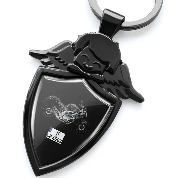 Gladius Schlüsselanhänger Schutzengel mit Motorrad !