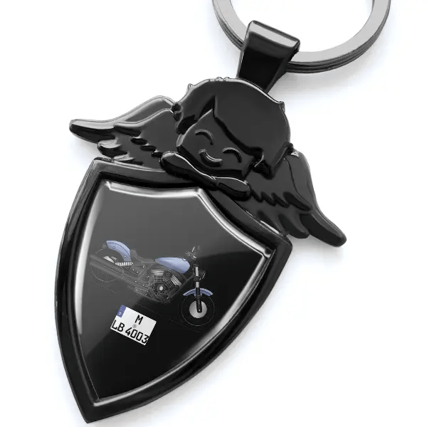 Chief Dark Horse Schlüsselanhänger Schutzengel mit Motorrad !
